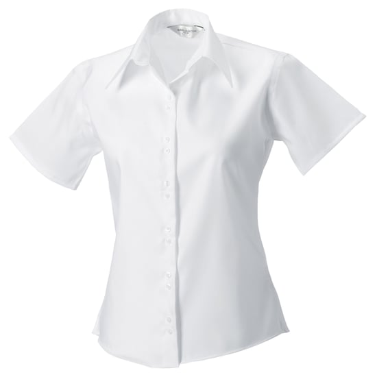 Russell Collection - Bügelfreie kurzärmelige Bluse - Damen (Weiß) - Image 3
