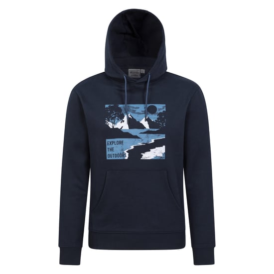 Mountain Warehouse - "Explore The Outdoors" Kapuzenpullover für Herren (Marineblau) - Image 1