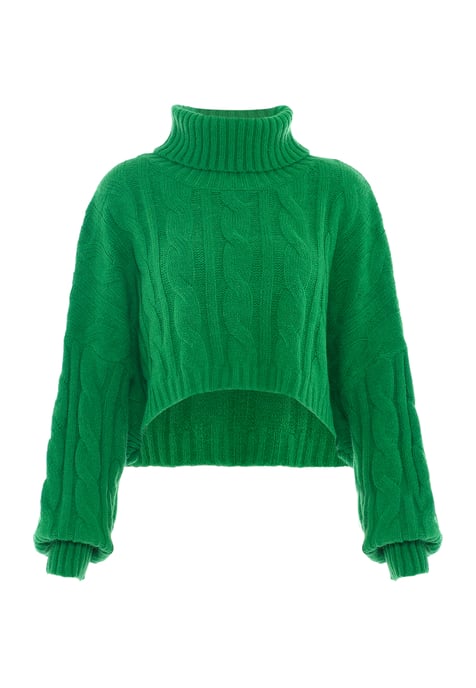 Mymo Rollkragenpullover Damen grün - Image 1