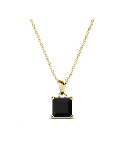 Einfaches quadratisches Handschellen-Set - Gold und schwarzes Kristall - Image 6