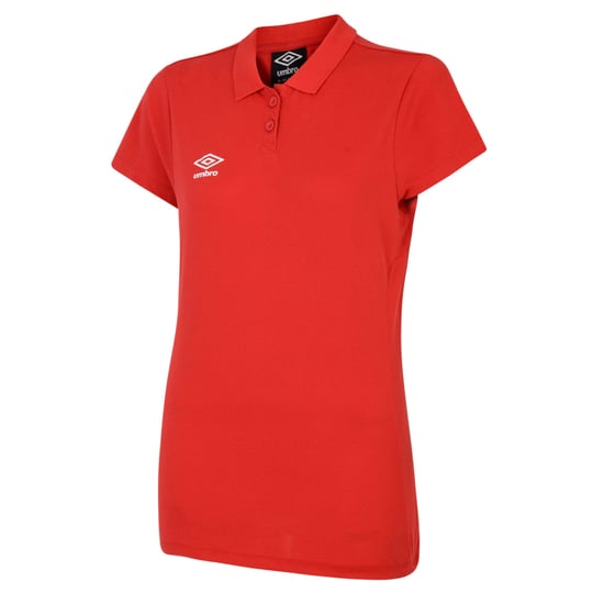 Umbro Damen/Ladies Club Essential Poloshirt (Zinnoberrot/Weiß) - Image 1