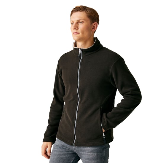 Regatta Mens Ascender Fleece Jacket (Black/Mineral Grey)