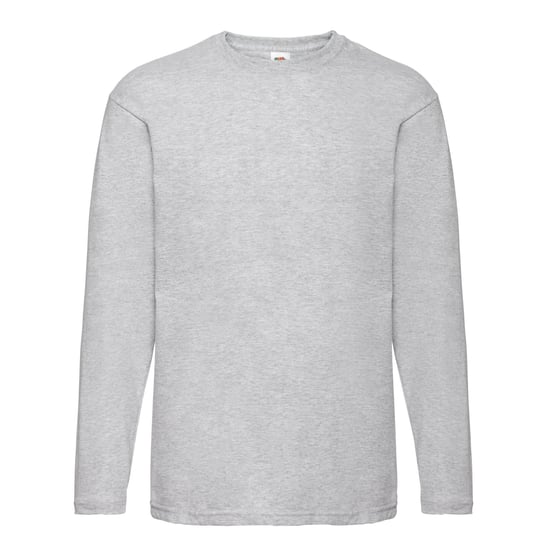 Fruit of the Loom - "Valueweight" T-Shirt für Herren Langärmlig (Grau meliert) - Image 1