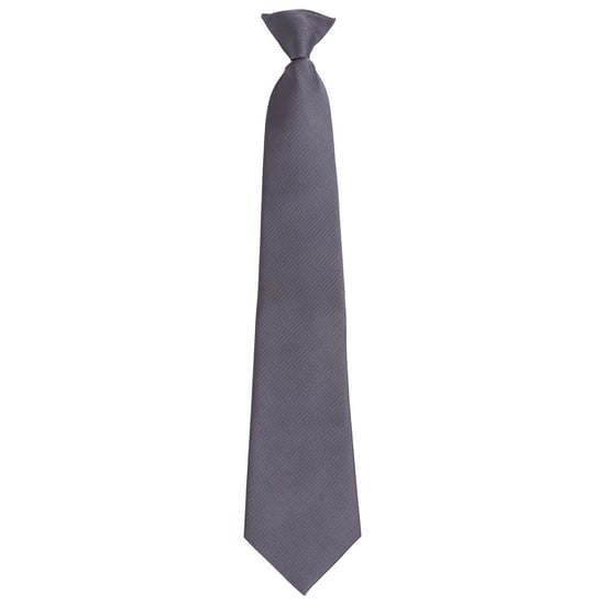 Premier - "Colours Fashion" Krawatte Zum Anklemmen für Herren/Damen Unisex (Grau) - Image 1