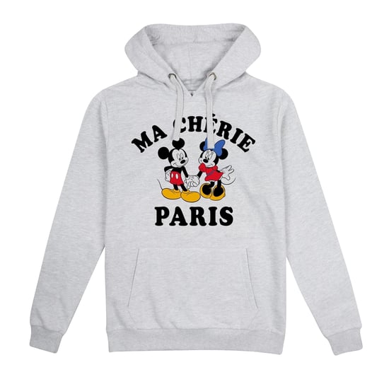 Disney Womens/Ladies Paris Mickey & Minnie Mouse Hoodie (Sports Grey)