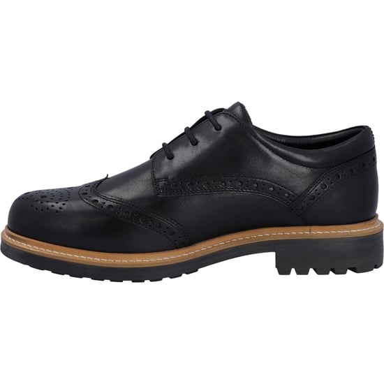 Hunter Cawdor Leder Herren Schwarz Brogues Schuhe - Image 5