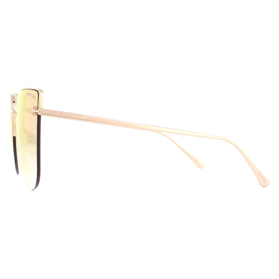 Tom Ford Sonnenbrille Ingrid-02 FT0652 33Z Gold Rosa Lila Farbverlauf Spiegel - Image 3