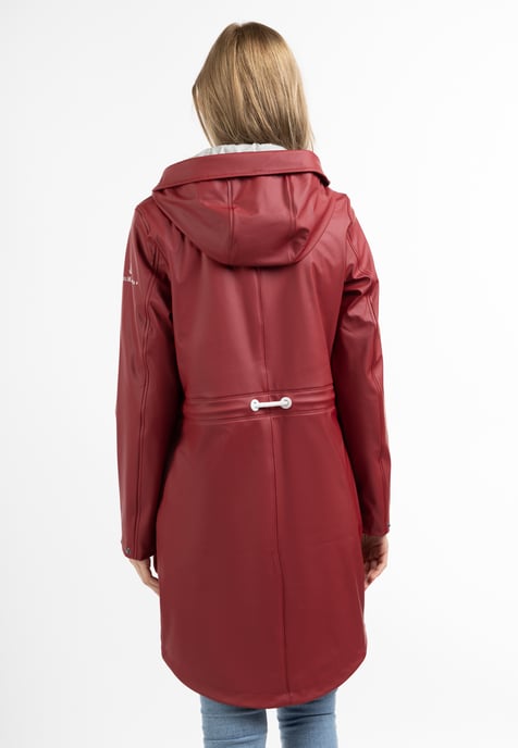 Dreimaster Regenmantel Damen Dunkelrot - Image 4