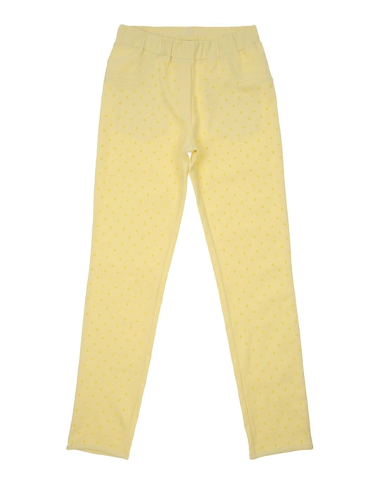 TROUSERS Monnalisa Yellow Girl Cotton