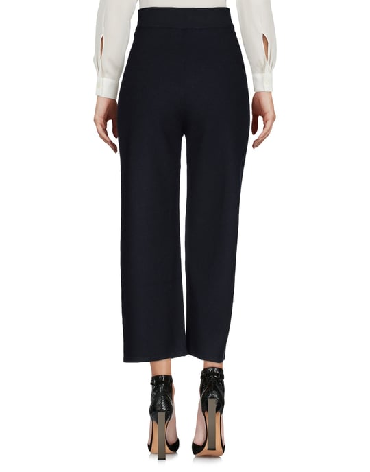 Alpha Studio Dark Blue Merino Wool High Waisted Trousers