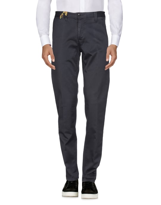 TROUSERS Shaft Dark blue Man Cotton