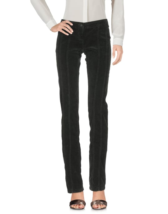 Patrizia Pepe Dark Green Cotton Velvet Trousers