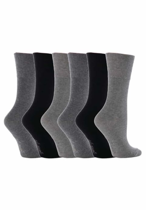 Sanfte Griffigkeit - 6 Paar Damen Sanfte Griffigkeit Nicht Elastische Socken - GG12 - Image 1