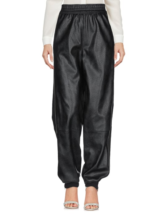Stella McCartney Black Faux Leather Trousers