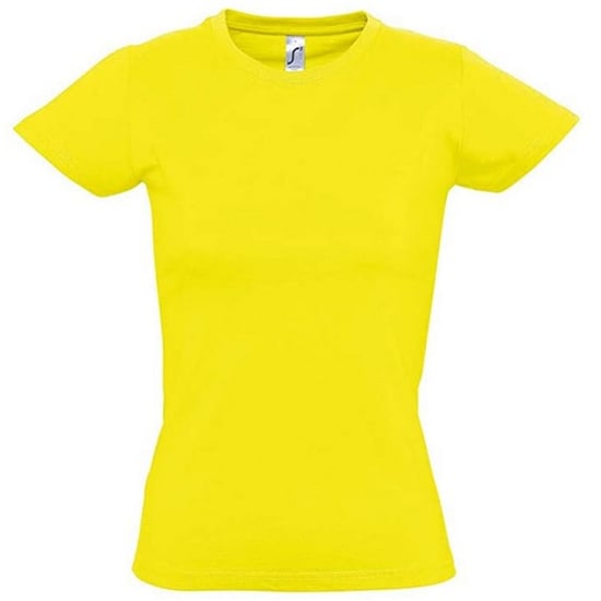 SOLS Womens/Ladies Imperial Heavy Short Sleeve T-Shirt (Lemon) - Image 2