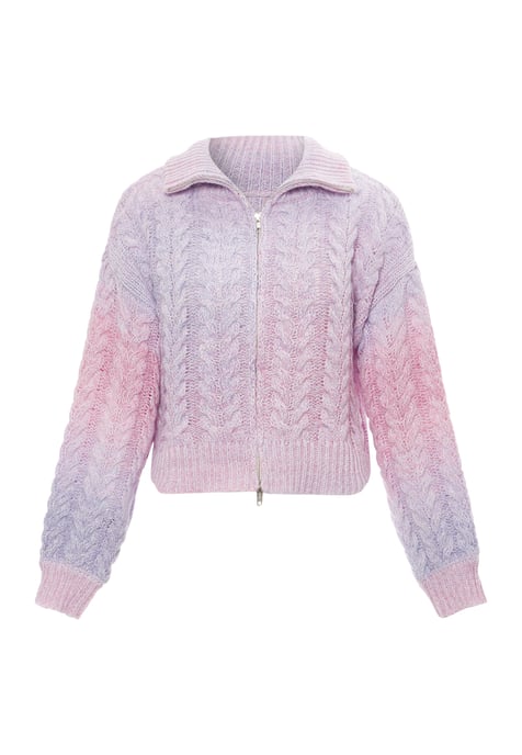 Mymo Strickjacke Damen LILA WOLLWEISS - Image 1