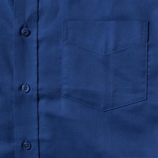 Russell Collection Mens Short Sleeve Easy Care Oxford Shirt (Bright Royal)