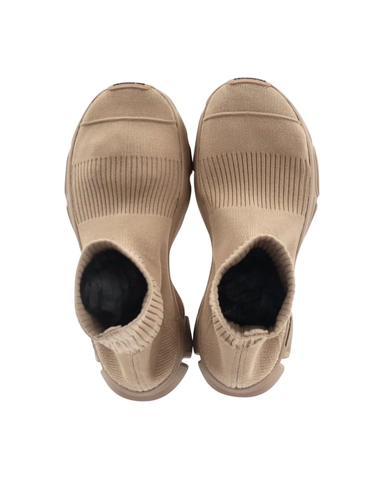 Balenciaga 3.0 Socken Sneakers aus beigem Polyester - Image 4