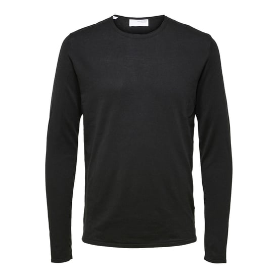 Rocks Knit Crew Neck Zwart von Selected in der farbe Schwarz und in größe L. - Image 1