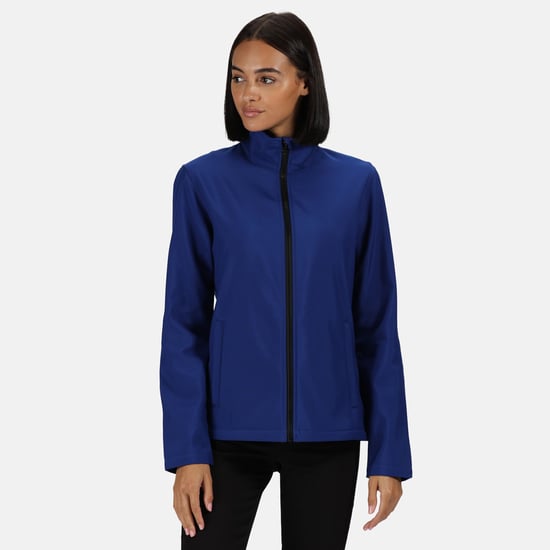 Regatta Standout Womens/Ladies Ablaze Printable Soft Shell Jacket (Royal Blue/Black)
