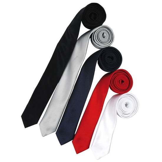 Premier Tie - Schlanke Herren-Retro-Arbeitskrawatte (Weiß) - Image 2