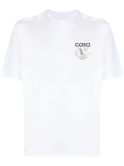 Casablanca Equipment Sportliches Baumwoll-T-Shirt in Weiß - Image 1