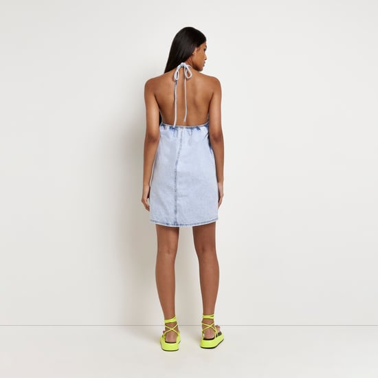 River Island Womens Halter Mini Dress - Blue