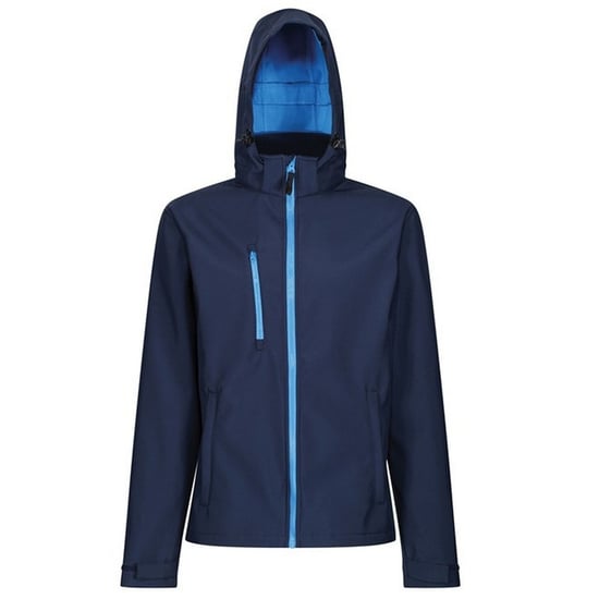 Regatta Mens Venturer Hooded Soft Shell Jacket (Navy/French Blue)
