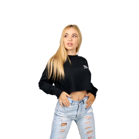 LogoHeart BY131 women's long-sleeved cropped sweatshirt