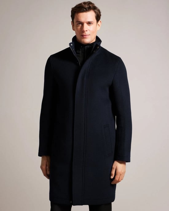 Ted Baker Ederson Herren Wollmischung Stehkragenmantel - Image 1