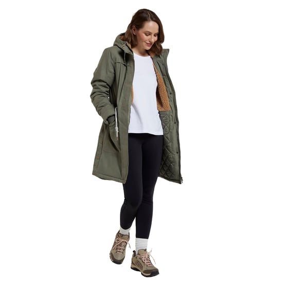 Mountain Warehouse Womens/Ladies Acorn Waterproof Borg Lined Padded Parka (Khaki Grün) - Image 5