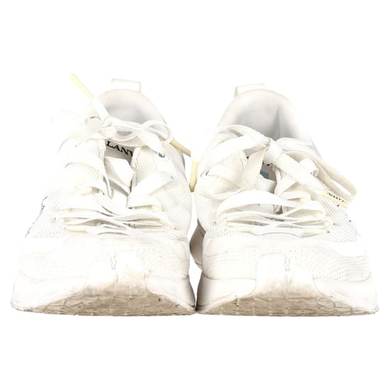 Lanvin L-I Schnürsneaker aus weißem Mesh - Image 2