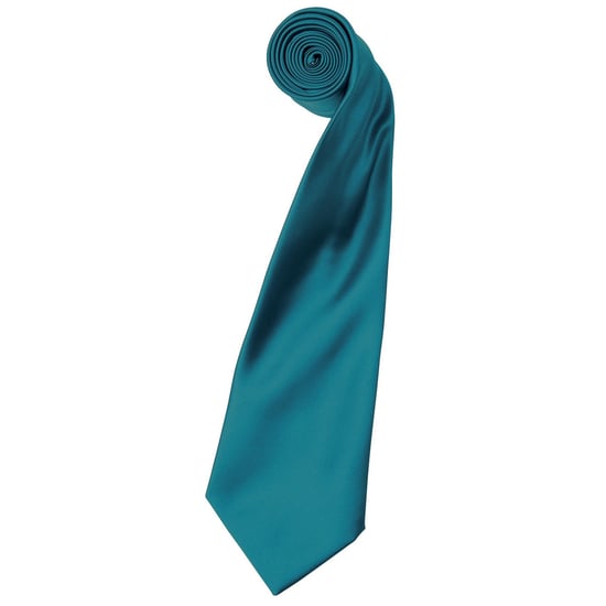 Premier Herren Krawatte aus Satin (Schmales Blatt) (Teal) - Image 1