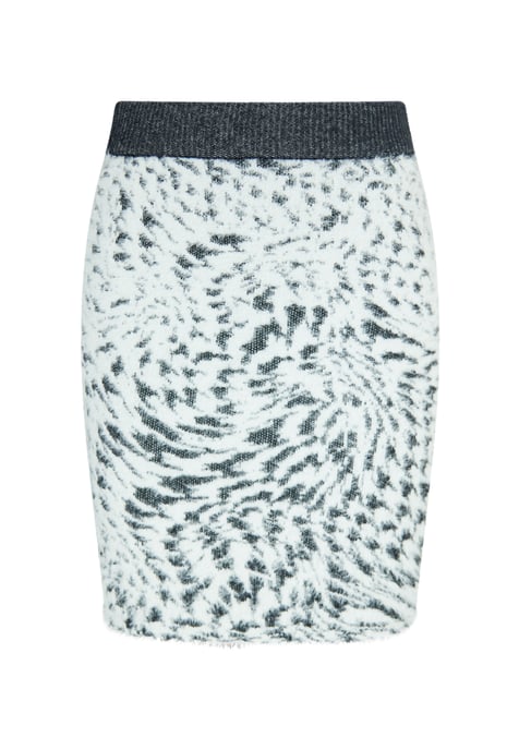 Mymo Strickrock Damen weiss schwarz - Image 1