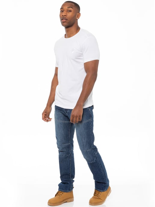 Enzo Herren Denim Jeans Straight Leg - Blau - Image 6