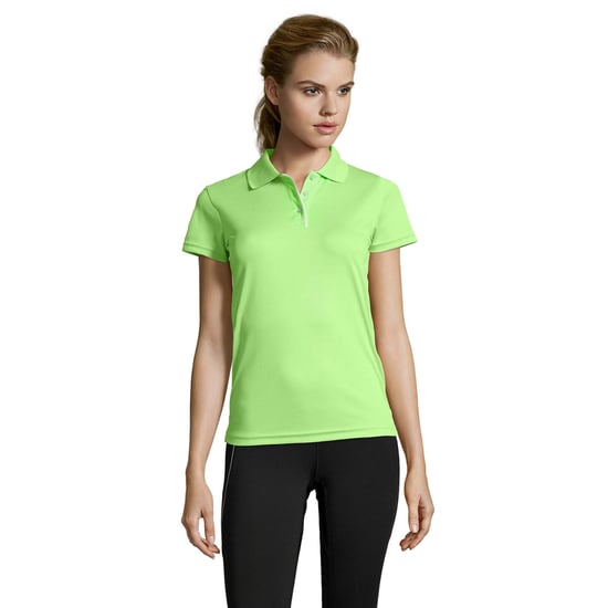 SOLS Womens/Ladies Performer Kurzarm-Pique-Poloshirt (Apfelgrün) - Image 4