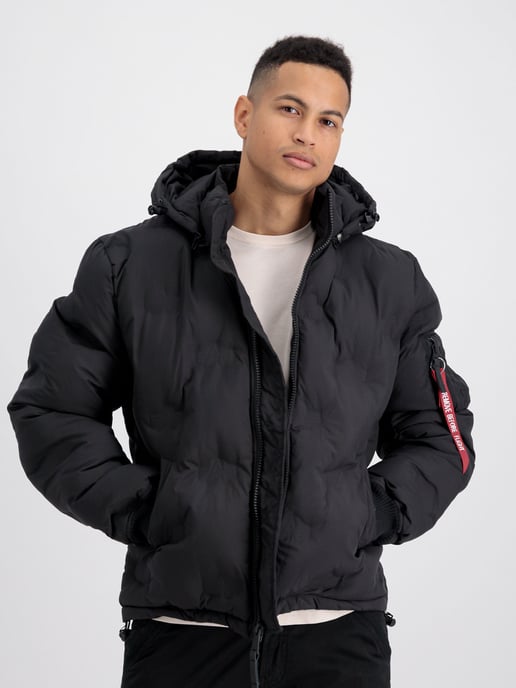 Alpha Industries Kapuzenlogo Puffer Schwarz - Image 4