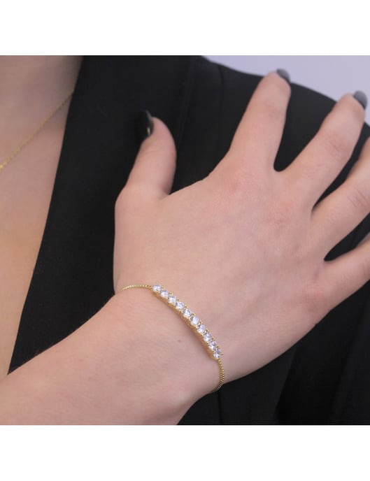 Kristall Mia Geburtsstein Set - Gold und Kristall - Image 4