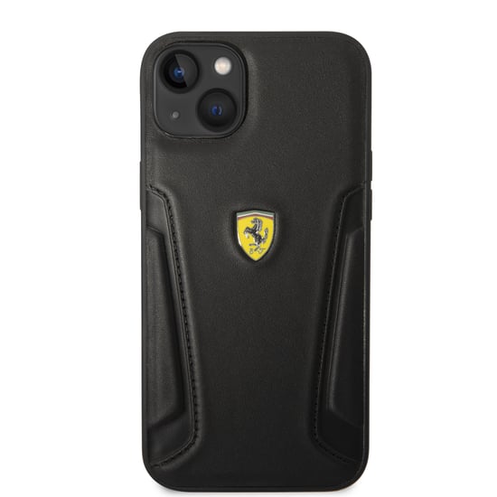 Ferrari iPhone 14 Logo Leather Phone Case