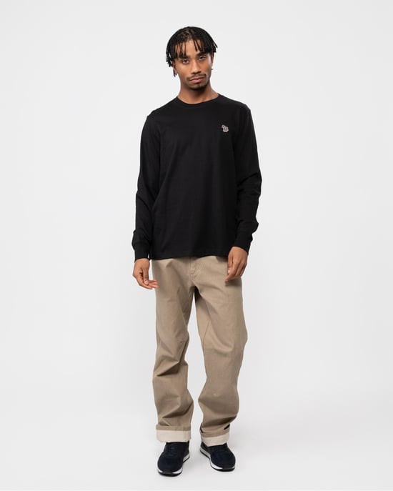 Paul Smith Mens Regular Fit Long Sleeve Zebra T-Shirt