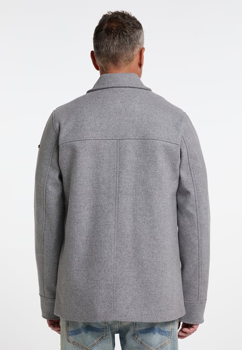 Dreimaster Übergangsjacke aus Wollgemisch Herren Grau Melange - Image 3