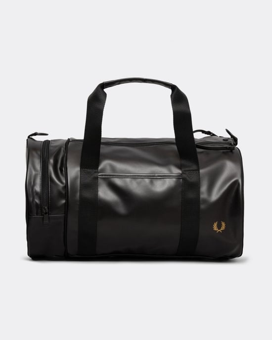 Einkaufen Für Fred Perry Tonal Classic Barrel Polyester Schwarz/Goldene Kreuztasche - Image 1