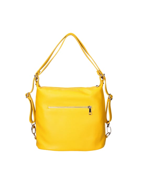 Viola Castellani Umhängetasche in einem Rucksack umwandelbar Frauen YELLOW - Image 4
