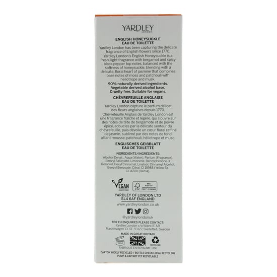 Yardley English Honeysuckle Eau De Toilette 125ml - Image 4