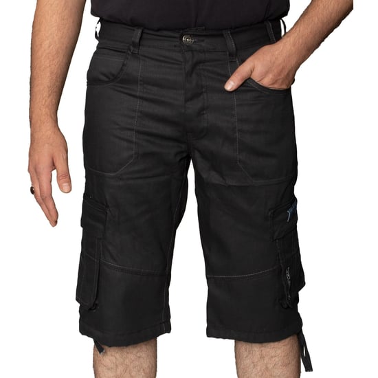 Enzo Herren Cargo Combat Denim Shorts - Image 1