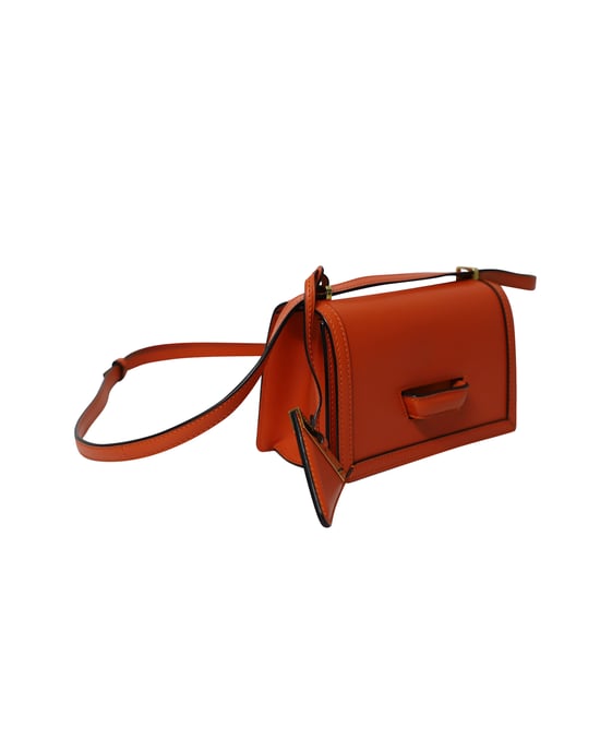 Loewe Kleine Barcelona Umhängetasche aus orangefarbenem Leder - Image 4