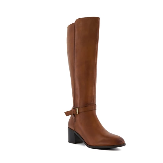 Dune Ladies Trusti 2 - Buckle Heeled Knee High Boots - Image 1
