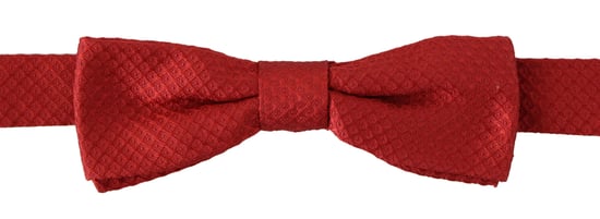 Dolce & Gabbana Rot 100% Seide Verstellbarer Hals Papillon Herrenfliege - Image 1