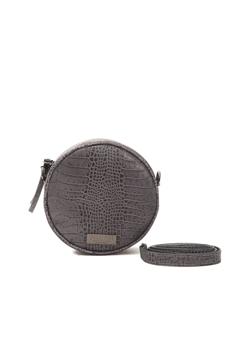Pompei Donatella Grey Leather Crossbody Body's Bag - Image 1