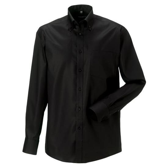 Russell Collection Herren Langarm Ultimate Non-Iron Hemd (Schwarz) - Image 1
